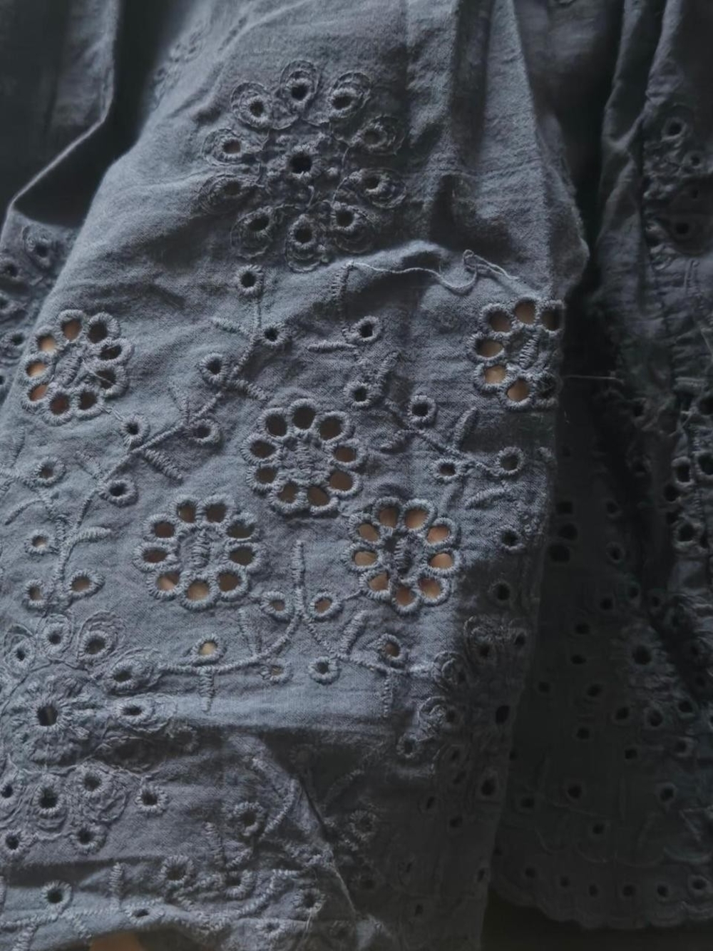 Altar'd State Girls Navy Eyelet Floral Dress